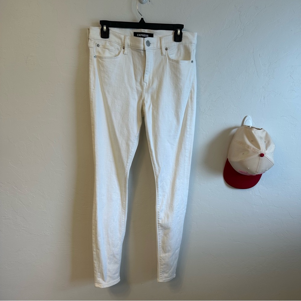 Express Women's Cream Skinny Jeans